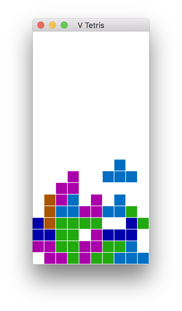 Tetris game written in V